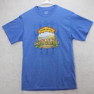 Port and Company S UNISEX T-Shirt Blue Sierra Nevada Oktoberfest Short Sleeve